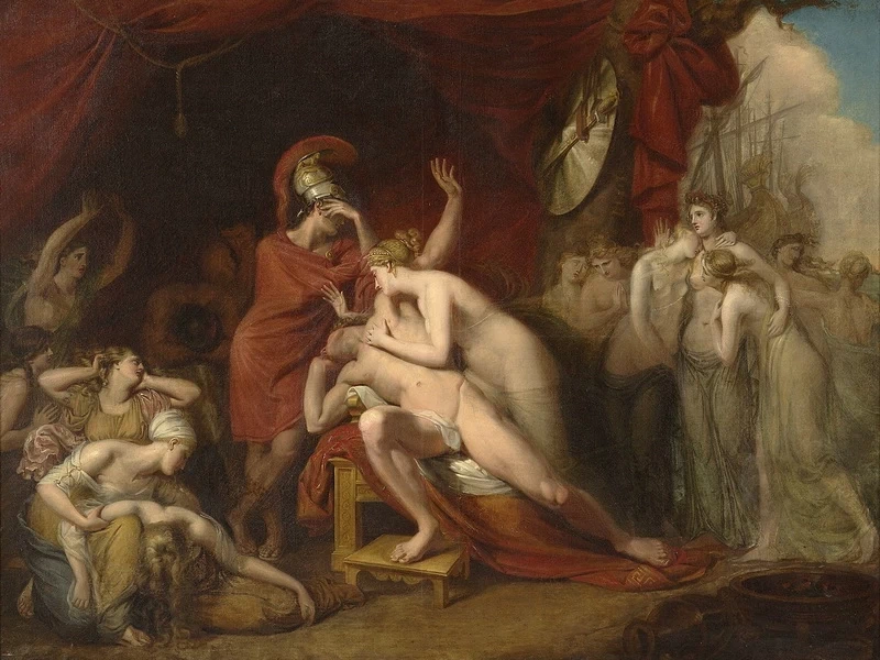 1781-George Dawe - Achille disperato per la perdita di Patrocli - Museo della Nuova Zelanda Te Papa Tongarewa